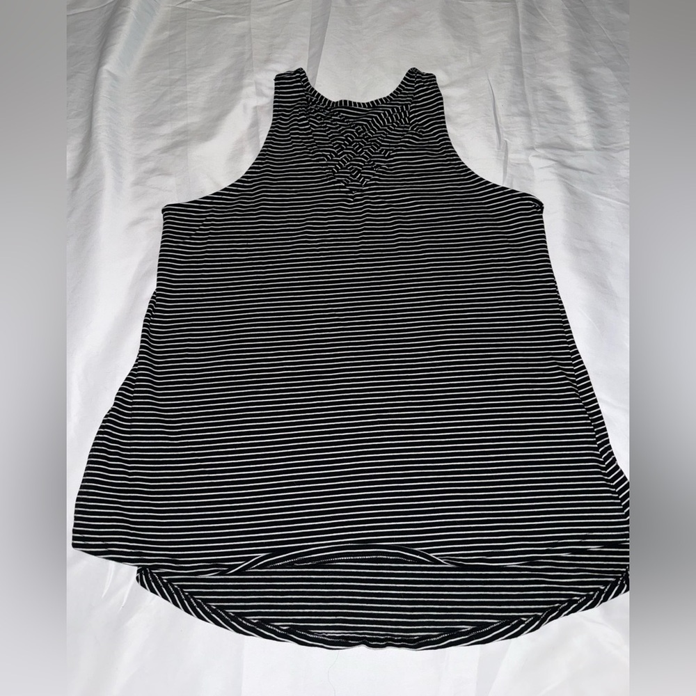Classic Black and White Striped Women's Tank Top